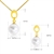 Picture of Hypoallergenic Gold Plated White Necklace and Earring Set with Easy Return