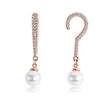 Show details for Copper or Brass Rose Gold Plated Dangle Earrings at Great Low Price