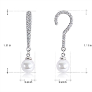 Picture of New Season White Casual Dangle Earrings with SGS/ISO Certification