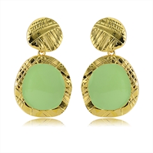Show details for Distinctive Green Enamel Dangle Earrings As a Gift