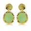 Show details for Distinctive Green Enamel Dangle Earrings As a Gift