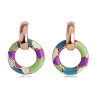 Picture of Great Enamel Gold Plated Dangle Earrings