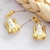 Picture of New Enamel White Dangle Earrings