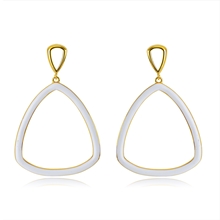 Show details for Pretty Enamel Gold Plated Dangle Earrings