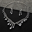 Show details for Luxury Platinum Plated Necklace and Earring Set for Female