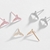 Picture of 925 Sterling Silver Cubic Zirconia Stud Earrings in Flattering Style