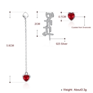 Picture of Low Price Platinum Plated 925 Sterling Silver Dangle Earrings