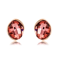 Picture of Irresistible Purple Rose Gold Plated Stud Earrings As a Gift