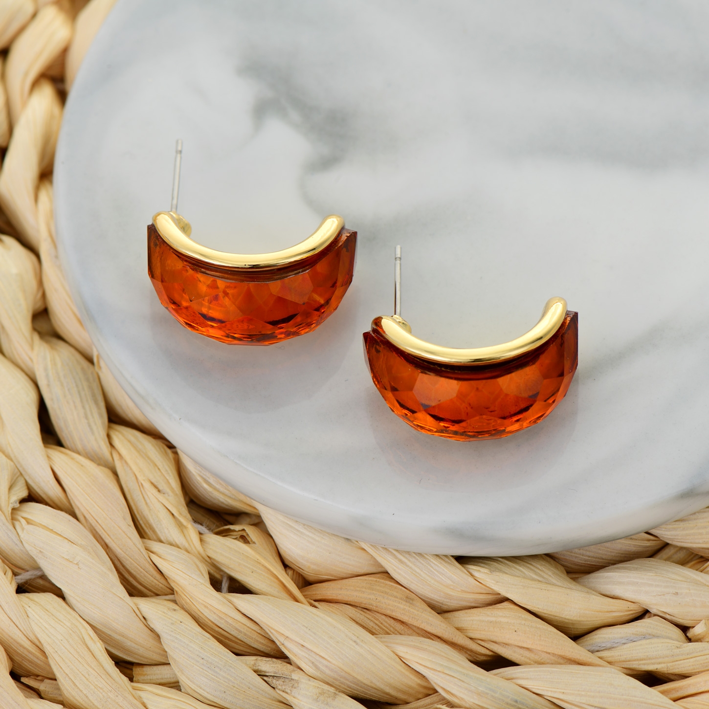 Unique Artificial Crystal Zinc Alloy Stud Earrings