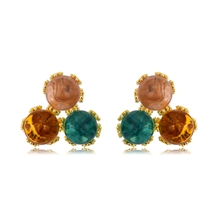 Show details for Zinc Alloy Colorful Stud Earrings from Certified Factory
