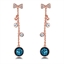 Show details for Great Artificial Crystal Blue Dangle Earrings