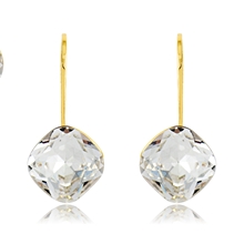 Show details for Trendy White Zinc Alloy Dangle Earrings with No-Risk Refund