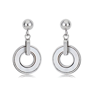 Picture of Classic Platinum Plated Dangle Earrings Direct from Factory