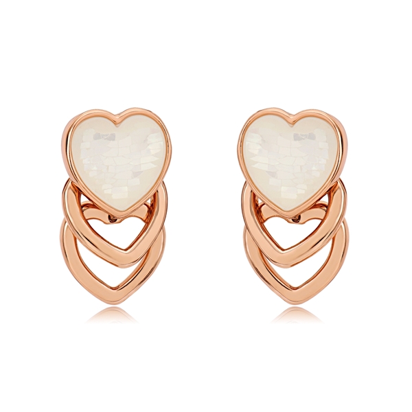 Picture of Designer Rose Gold Plated Shell Stud Earrings with No-Risk Return