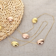 Show details for Zinc Alloy Gold Plated Long Chain Necklace with Full Guarantee