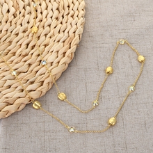 Show details for Delicate Artificial Crystal Colorful Long Chain Necklace