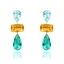 Show details for Copper or Brass Cubic Zirconia Dangle Earrings in Flattering Style
