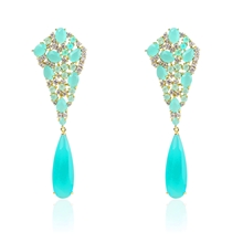 Show details for Luxury Copper or Brass Dangle Earrings with Worldwide Shipping