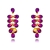 Picture of Attractive Purple Gold Plated Dangle Earrings For Your Occasions