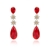 Picture of Charming Red Cubic Zirconia Dangle Earrings As a Gift