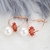 Picture of Good Quality Artificial Pearl Rose Gold Plated Small Hoop Earrings
