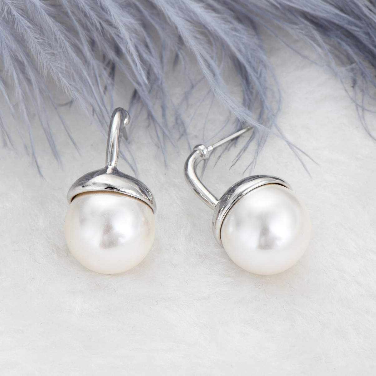 Bling Casual Artificial Pearl Stud Earrings