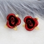 Show details for Filigree Casual Red Stud Earrings