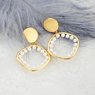 Picture of Classic Artificial Pearl Dangle Earrings with Fast Delivery