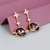 Picture of Delicate Swarovski Element Dangle Earrings with 3~7 Day Delivery