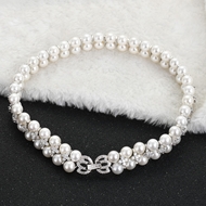 Show details for Distinctive White Classic Pendant Necklace of Original Design