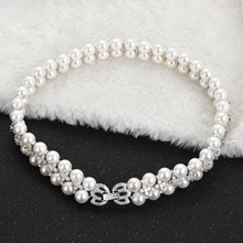 Show details for Distinctive White Classic Pendant Necklace of Original Design