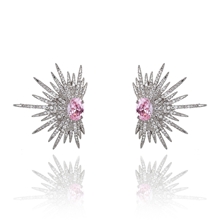 Show details for Big Cubic Zirconia Big Stud Earrings with No-Risk Refund