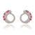 Picture of Luxury Platinum Plated Big Stud Earrings with Fast Shipping