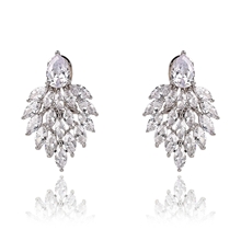 Show details for Hot Selling White Cubic Zirconia Dangle Earrings from Top Designer