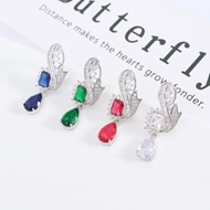Picture of Low Price Platinum Plated Cubic Zirconia Dangle Earrings from Trust-worthy Supplier