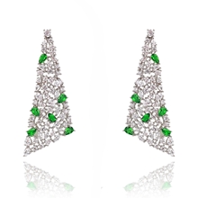 Show details for Good Cubic Zirconia Copper or Brass Dangle Earrings