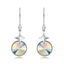 Show details for Delicate Platinum Plated Dangle Earrings with Worldwide Shipping