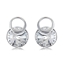 Show details for Copper or Brass Small Big Stud Earrings with Wow Elements
