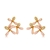 Picture of Delicate Gold Plated Big Stud Earrings with Fast Shipping