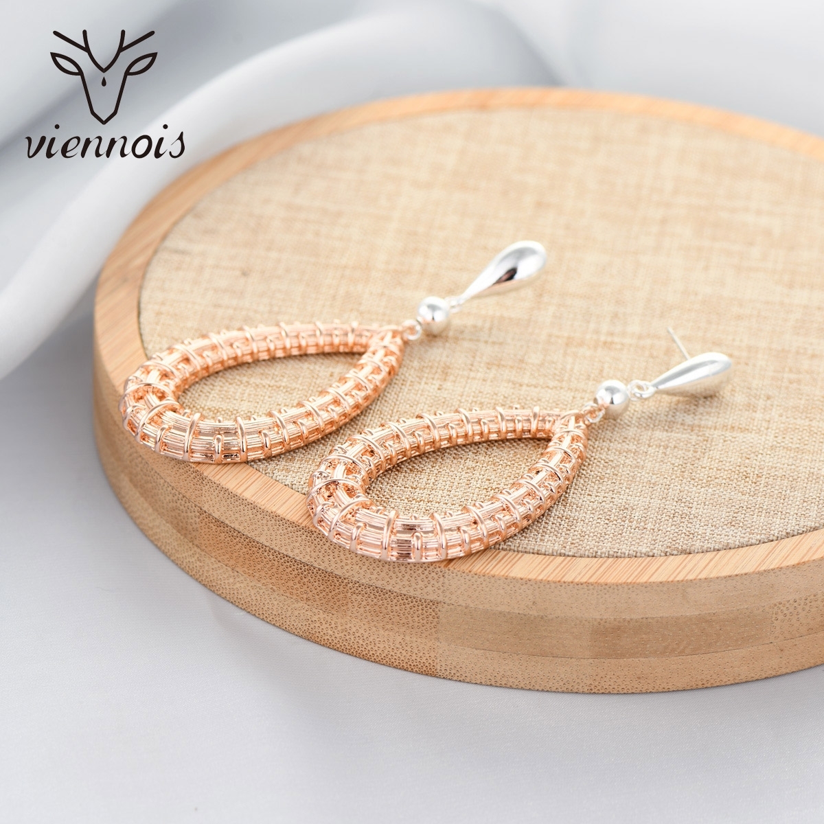 Featured Gold Plated Big Dangle Earrings for Girlfriend