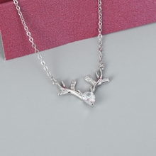 Show details for Delicate Cubic Zirconia Pendant Necklace of Original Design