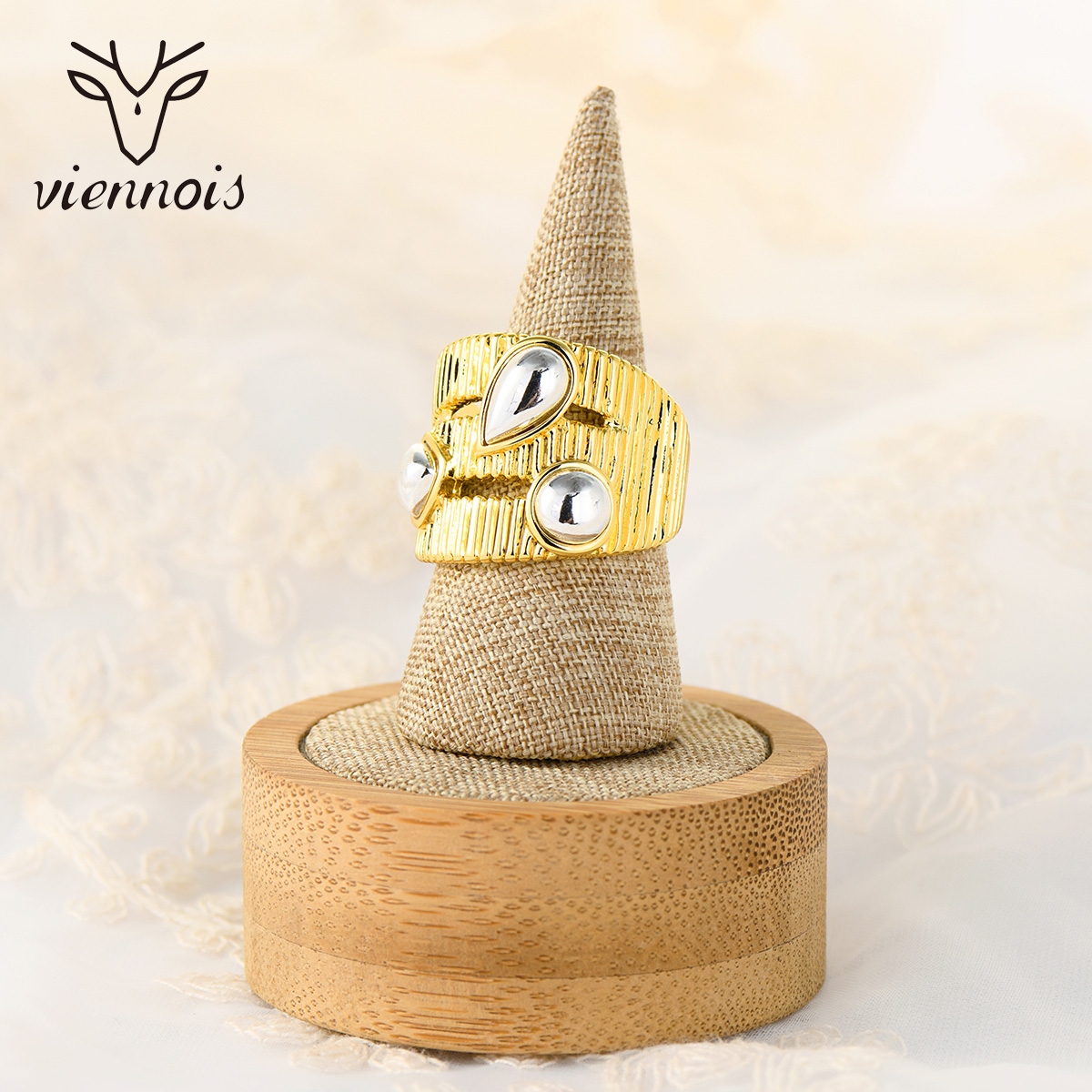 Charming Gold Plated Big Fashion Ring As a Gift