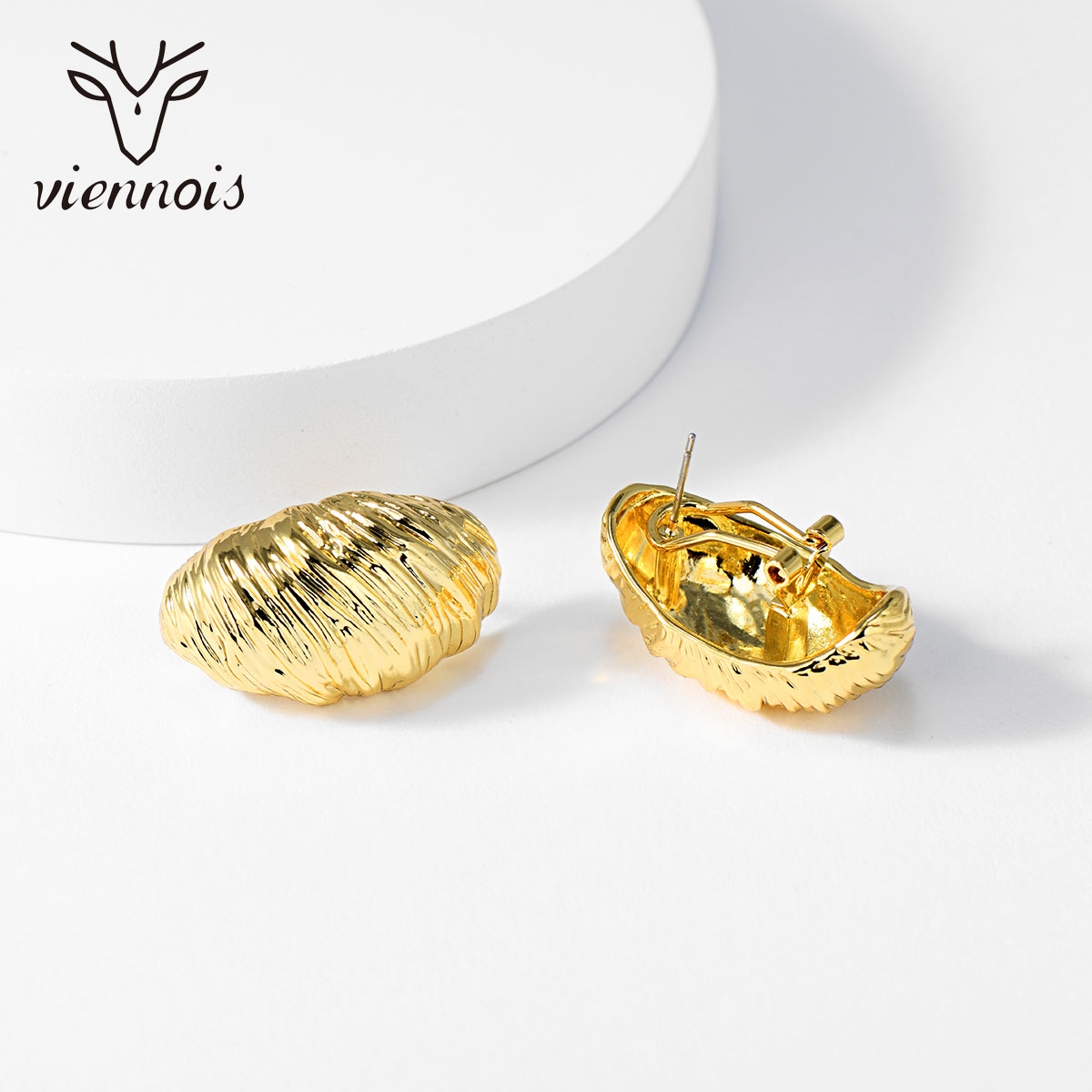 Dubai Gold Plated Stud Earrings with 37 Day Delivery