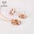 Picture of New Season Colorful Rose Gold Plated Necklace and Earring Set with SGS/ISO Certification