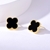Picture of Beautiful Enamel Black Stud Earrings