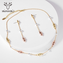 Show details for Zinc Alloy Gold Plated Necklace and Earring Set at Unbeatable Price