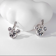 Show details for Sparkly Small White Small Hoop Earrings