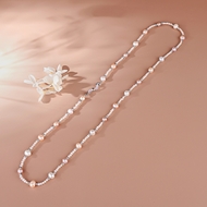 Picture of Inexpensive Platinum Plated fresh water pearl Frame Chain from Reliable Manufacturer