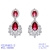 Picture of Unusual Big Platinum Plated Dangle Earrings