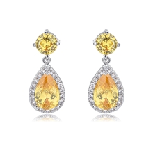 Show details for Impressive Yellow Luxury Dangle Earrings with Low MOQ
